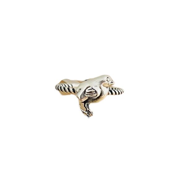Gucci Bird Silver Twist Ring - Picture 1 of 4